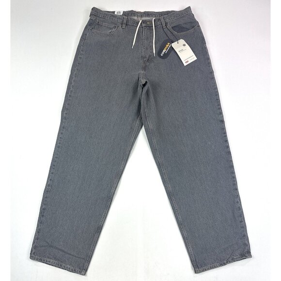 Levis Strong Cordura Super Baggy Men 36x34 Gray Loose Jeans Drawstings Skater